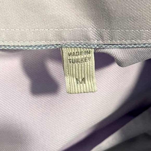 Ermenegildo Zegna Size M Dress Shirt Button Down Light Purple White Cuff Career - Picture 5 of 16